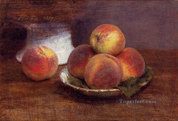  Bowl Art - Bowl of Peaches still life Henri Fantin Latour